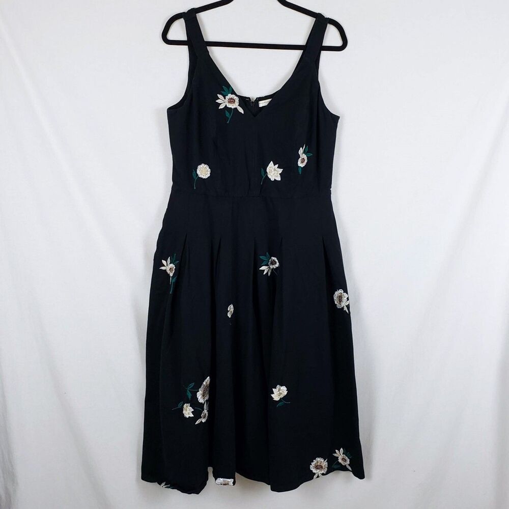 eShakti Wayward Fancies Wide Leg Jumpsuit Womens L? Floral Cottage Romantic